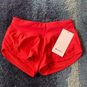 NWT Lululemon Speed ups size 0